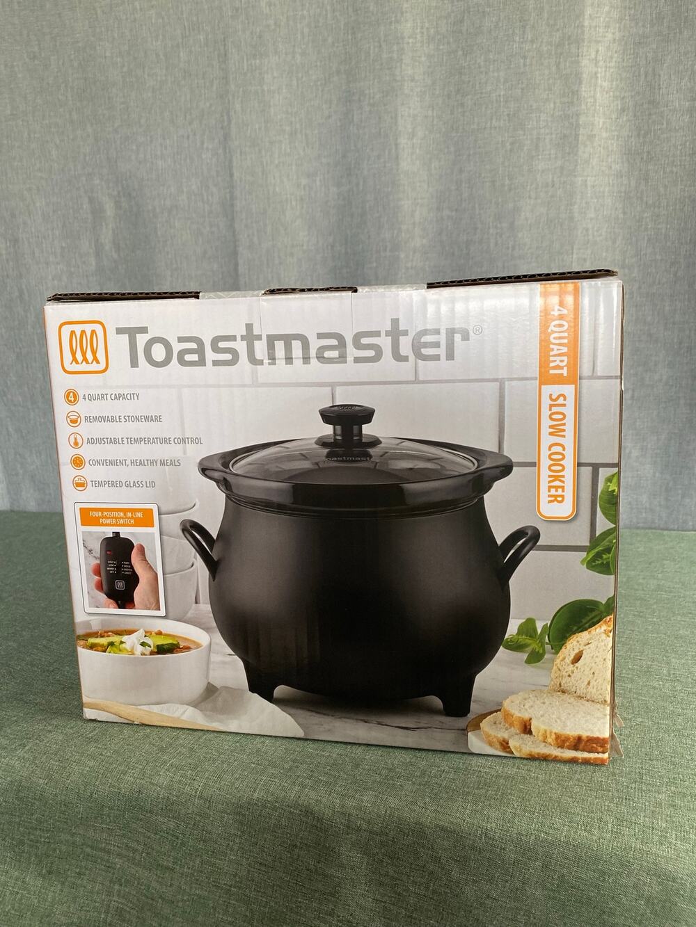 Toastmaster 4 QT Black Cauldron Slow Cooker Viral Halloween Crock Pot New